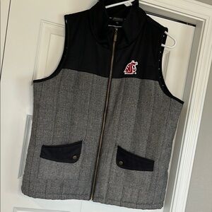 EUC Washington State University Cougars Winter Herringbone Vest